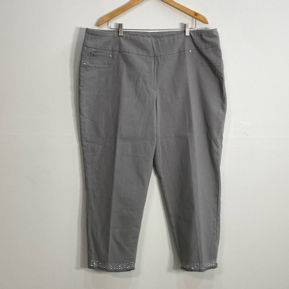 Ruby Rd. 22W Ankle Pants Gray‎